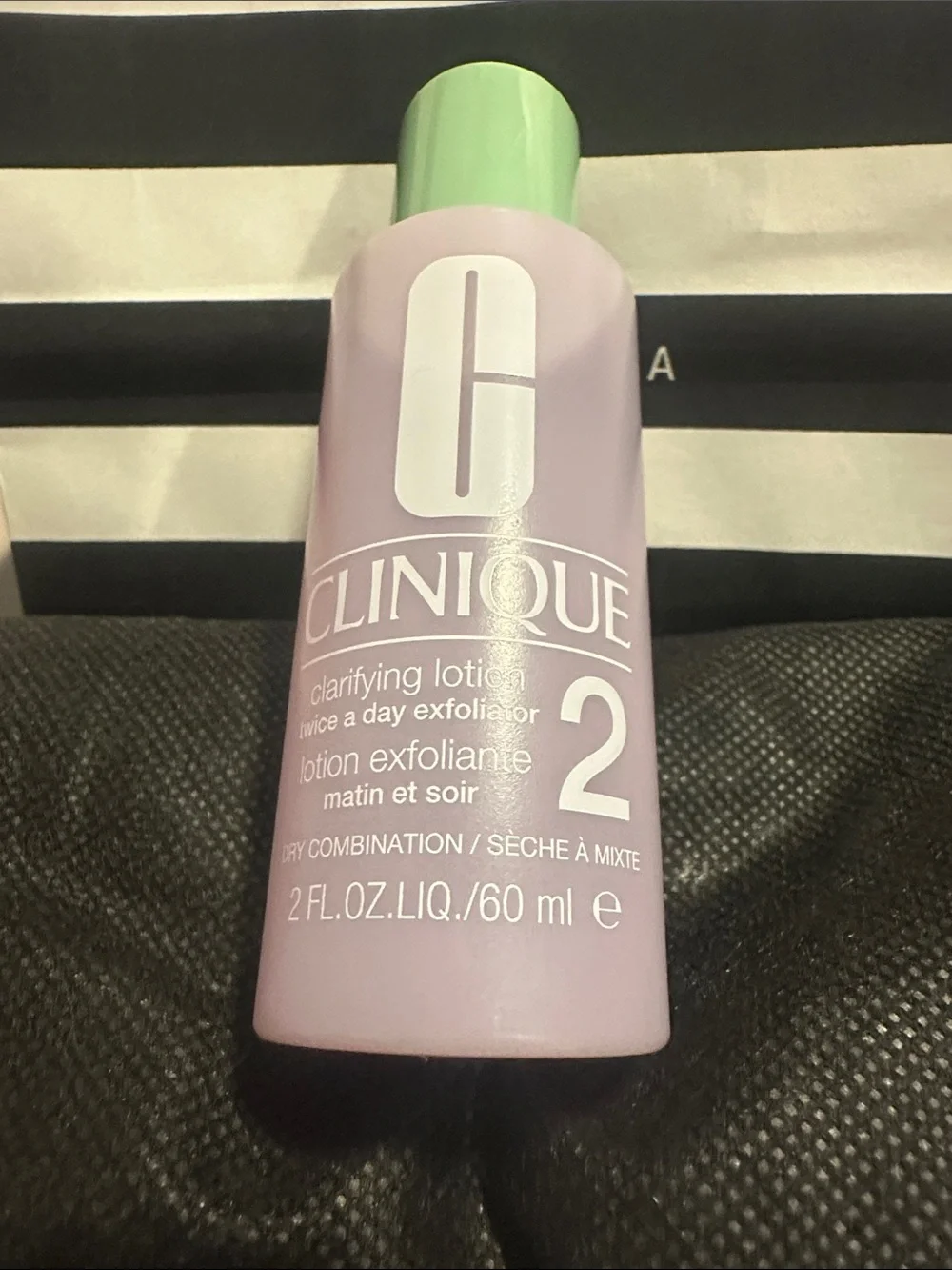 Clinique Clarifying Lotion 2 Pale Pink Bottle with Mint Green Cap